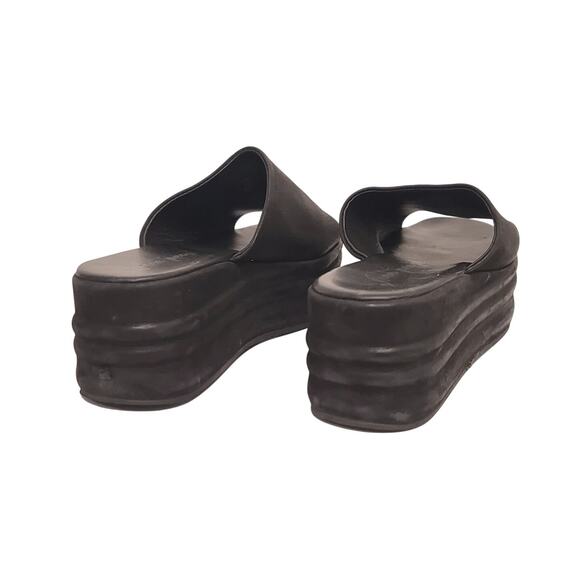 Free People Harbor Flatform Sandals Black EU 38 / 8 US - Picture 7 of 9